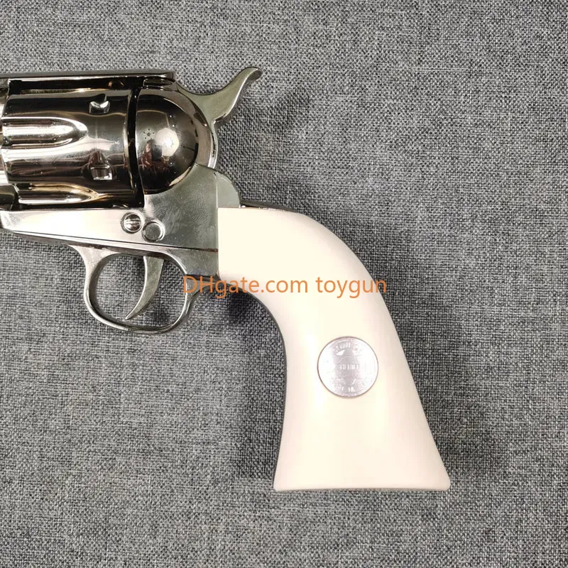 Colt 1873 Single-Action Army Revolver Replica Alloy Toy Gun Blaster Soft Bullet Shell Ejected Gun Pistol for Adults CS Pubg Jedi Look Real Moive Colle