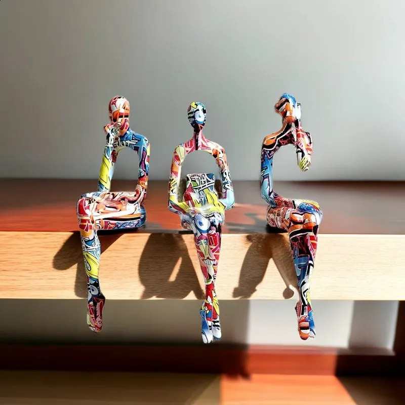 Vilead Graffiti Abstract Figurine Modern Pop Art Sculpture Interior Home Decoration Living Room Bookshelf Desk Decor Accessories 240723