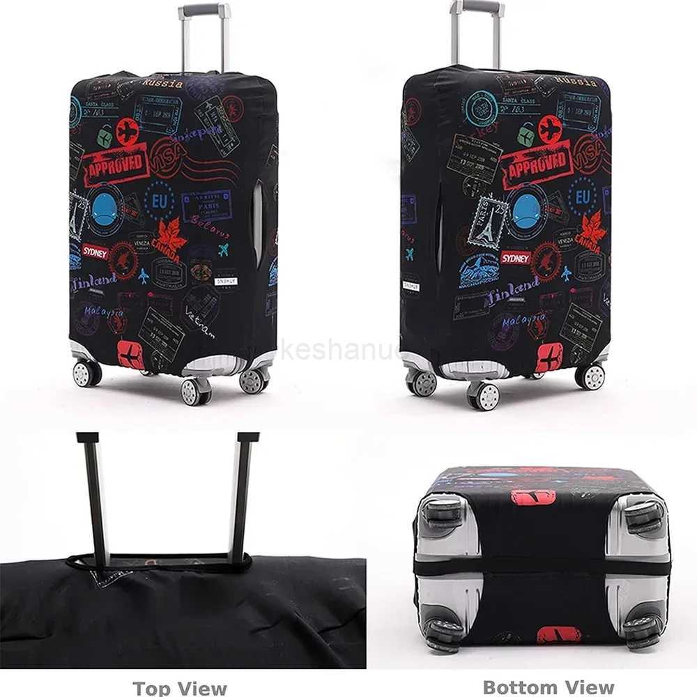 Luggage Cover Stretch Fabric Suitcase Protector Baggage Dust Case Cover Suitable for18-32 Inch Suitcase Case Travel accessoriesXJ240723