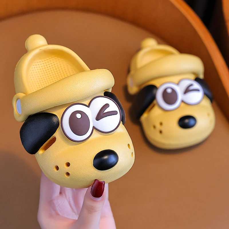 Sandals Summer Aged 1-5 Children Slippers Cute Cartoon Puppy Sandals For Boys Girl Flip Flops Non-Slip Toddler Home Kids Garden ShoesL24722 z250513