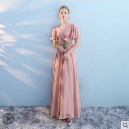 New Bridesmaid Pleated Or Length Country Beach Wedding Guest Dresses Cheap Long Prom For Formal Dress 0219