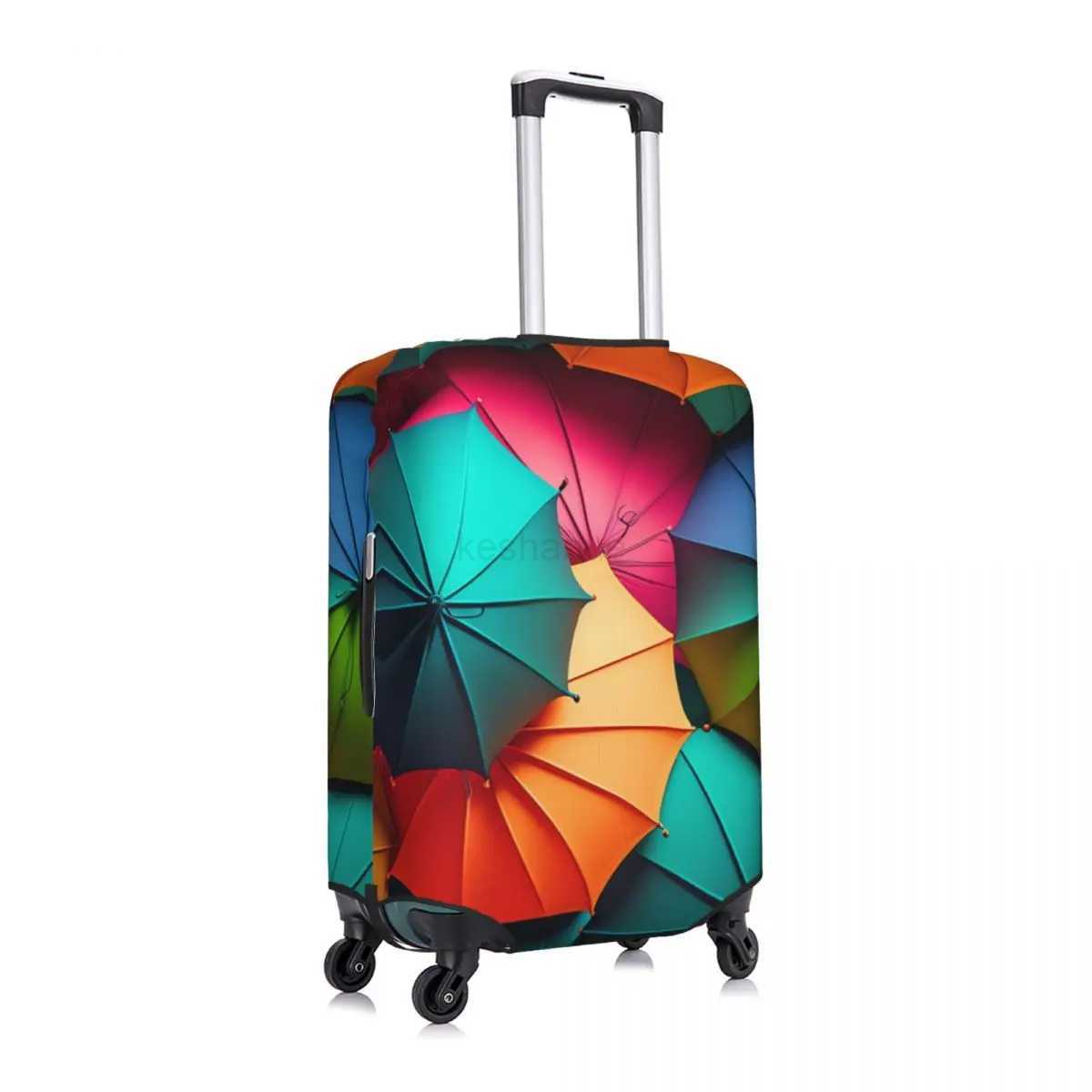 Colourful Umbrella Pattern Suitcase Cover 3d Design Business Protector Vacation Useful Luggage SuppliesXJ240723