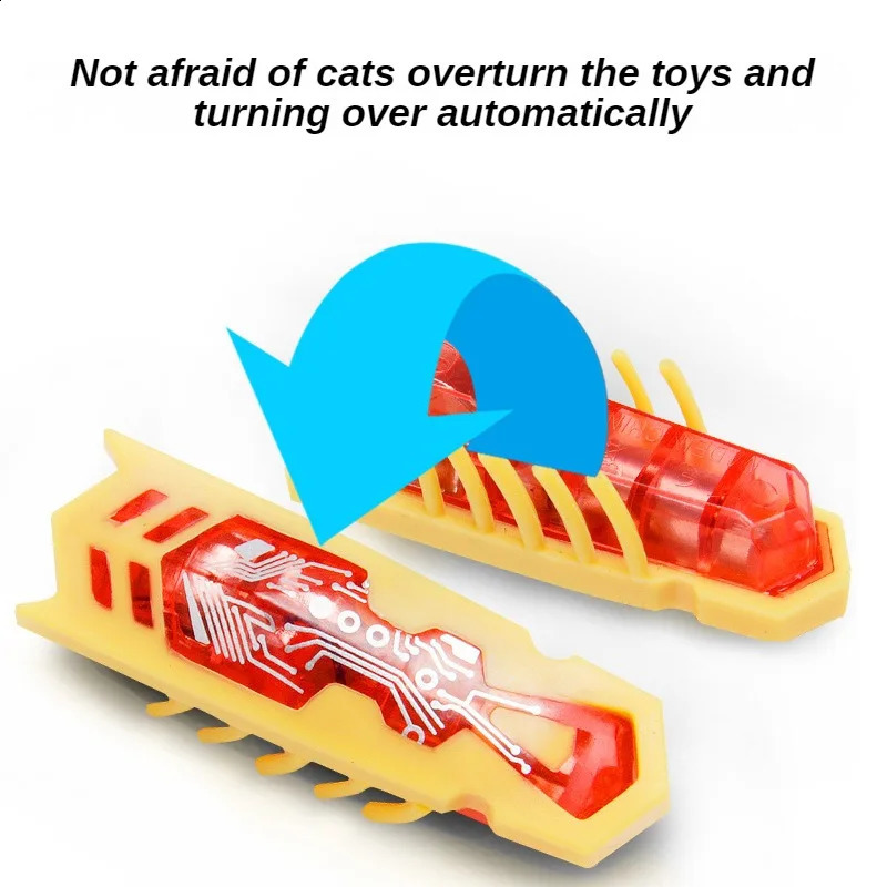 Funny Electric Bugs Catnip Toy Automatic Tunnel Mini Robot Bug Vibration Insect Toys For Cats Battery Operated Cockroach Ladybug 240722