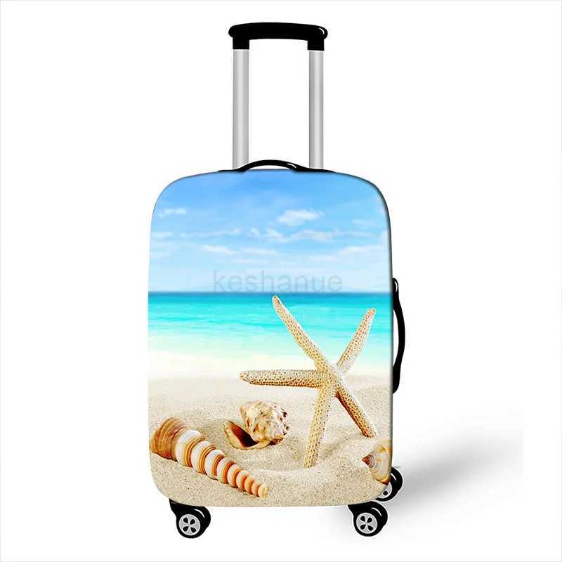 Ocean Beach Starfish Suitcase Cover Travel Casual Fashion Conch Elastic Dust Cover Woman Travel Luggage CoverXJ240723