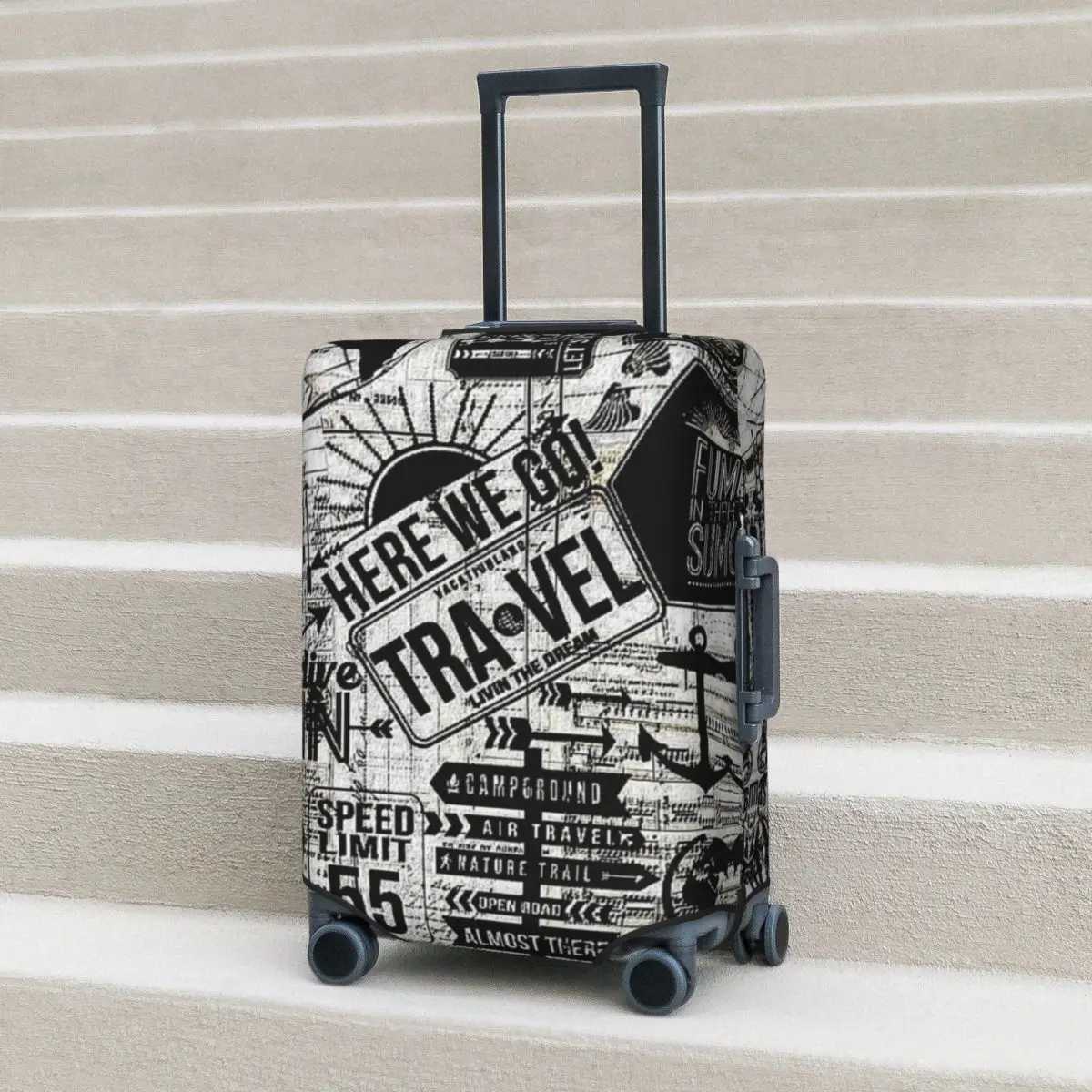 Travel Spiral Graffiti Suitcase Cover Funny Pattern Practical Business Protector Luggage Supplies VacationXJ240723