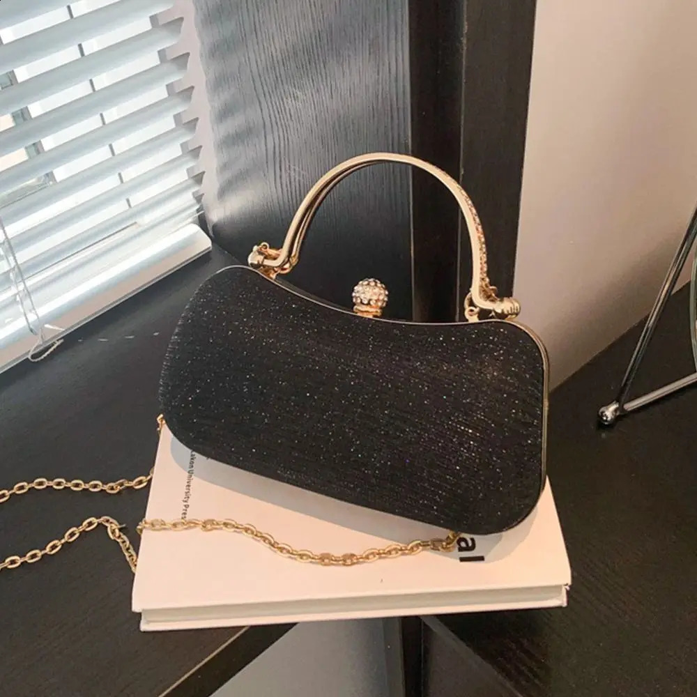 1 Wedding Bridal Bead Womens Evening Bag Chain Shoulder Elegant Rhinestone Clutch Egg shaped 240822