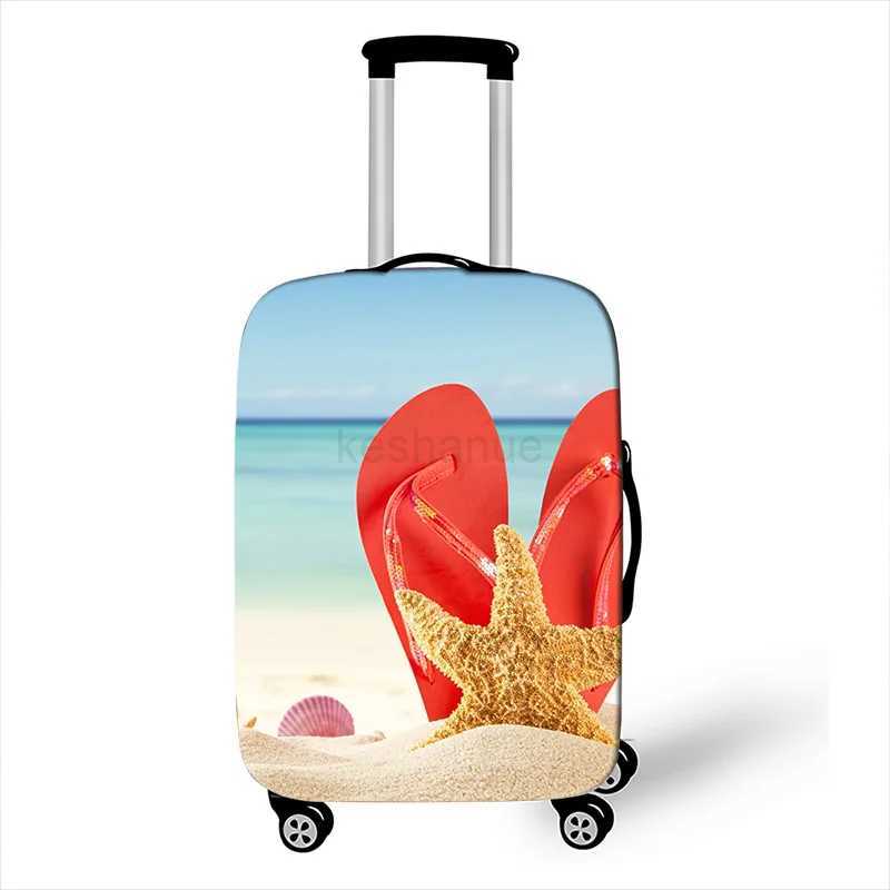 Ocean Beach Starfish Suitcase Cover Travel Casual Fashion Conch Elastic Dust Cover Woman Travel Luggage CoverXJ240723