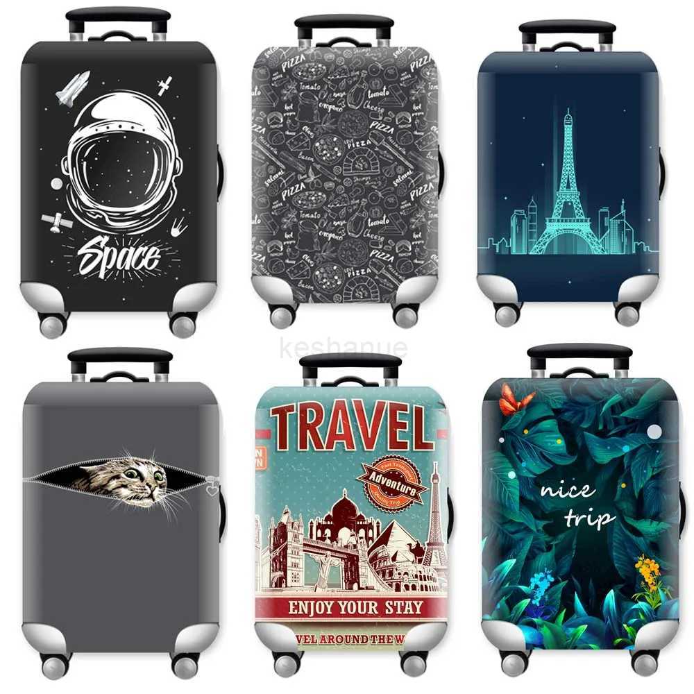 2024 New Elastic Luggage Protective Cover Travel Suitcase Cover For 18-32 inch Luggages Cover Travel AccessoriesXJ240723