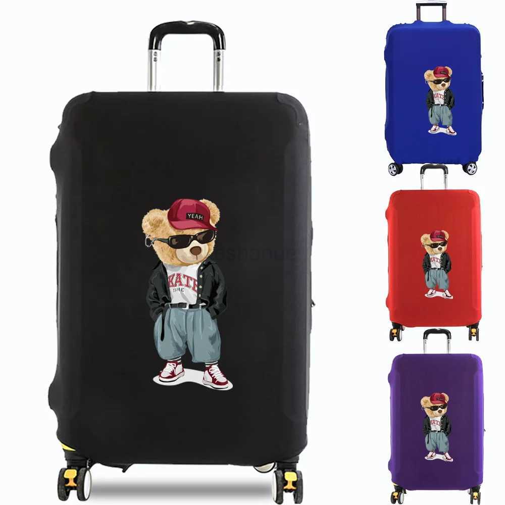 Travel Luggage Cover for 18-32 Inch Trolley Case Suitcase Case Elastic Dust Cover Bear Printing Series Traveling AccessoriesXJ240723