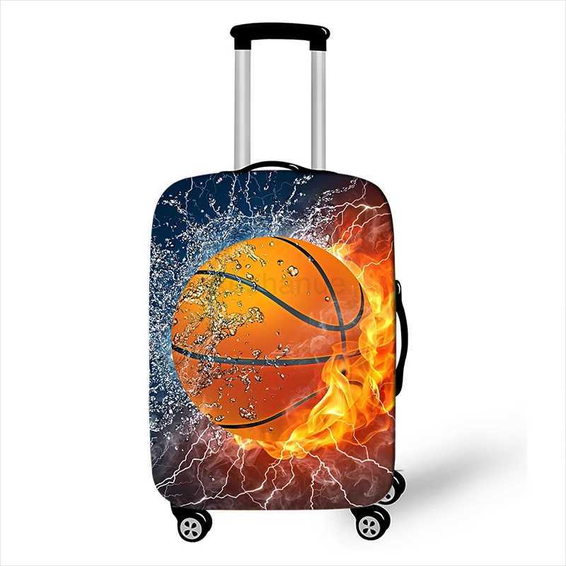 Cool Basketball Print Luggage Cover Travel Accessories Trolley Case Protective Covers Elastic Suitcase Organizers CoverXJ240723