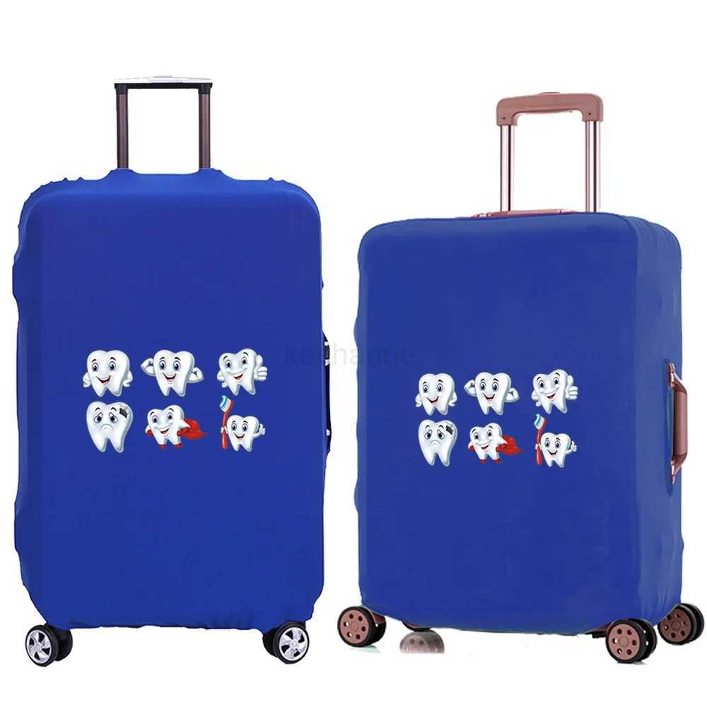 Suitcase Protective Cover Trolley Travel Suitcase Elastic Dustroof Cover Apply To 18-28 Inch Luggage Teeth Series PatternXJ240723