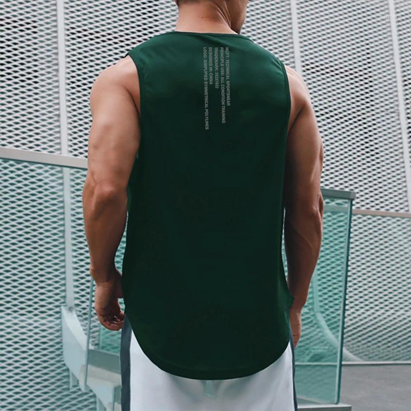 Men's Tank Tops Muscleguys Gym Top Men Bodybuilding Singlet Fitness Stringer Sleeveless Shirt Mesh Quick Dry Clothing Sportwear Muscle Vest