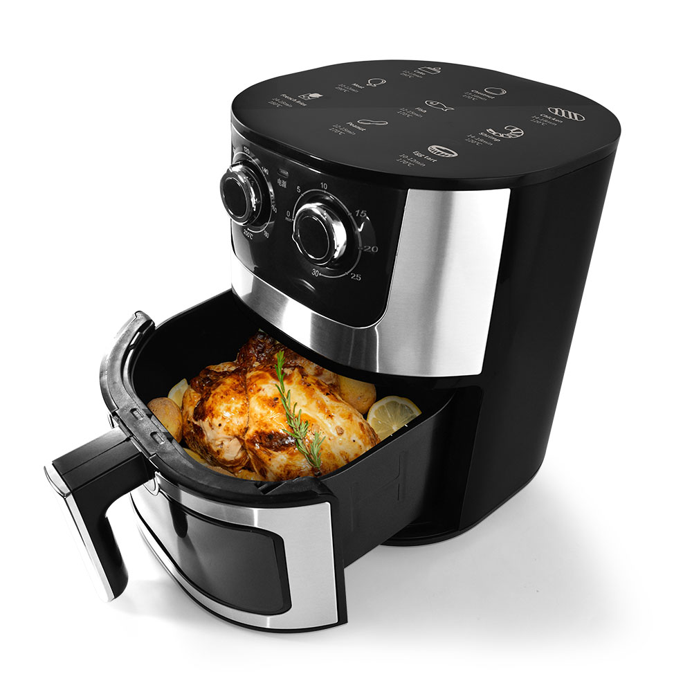 US Stock 7L Family Air Fryer Electric Hot Airfryer Oven Digital Control for Cook, Crisp, Broil, Roast, Nonstick Dishwasher-Safe Parts home appliances
