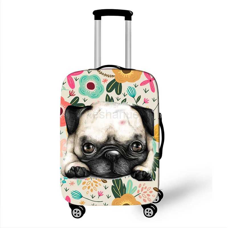 Cute Dog Yorkshire Terrier / French Bulldog Luggage Cover Women Suitcase Protective Covers Anti-dust Travel Trolley Case CoverXJ240723