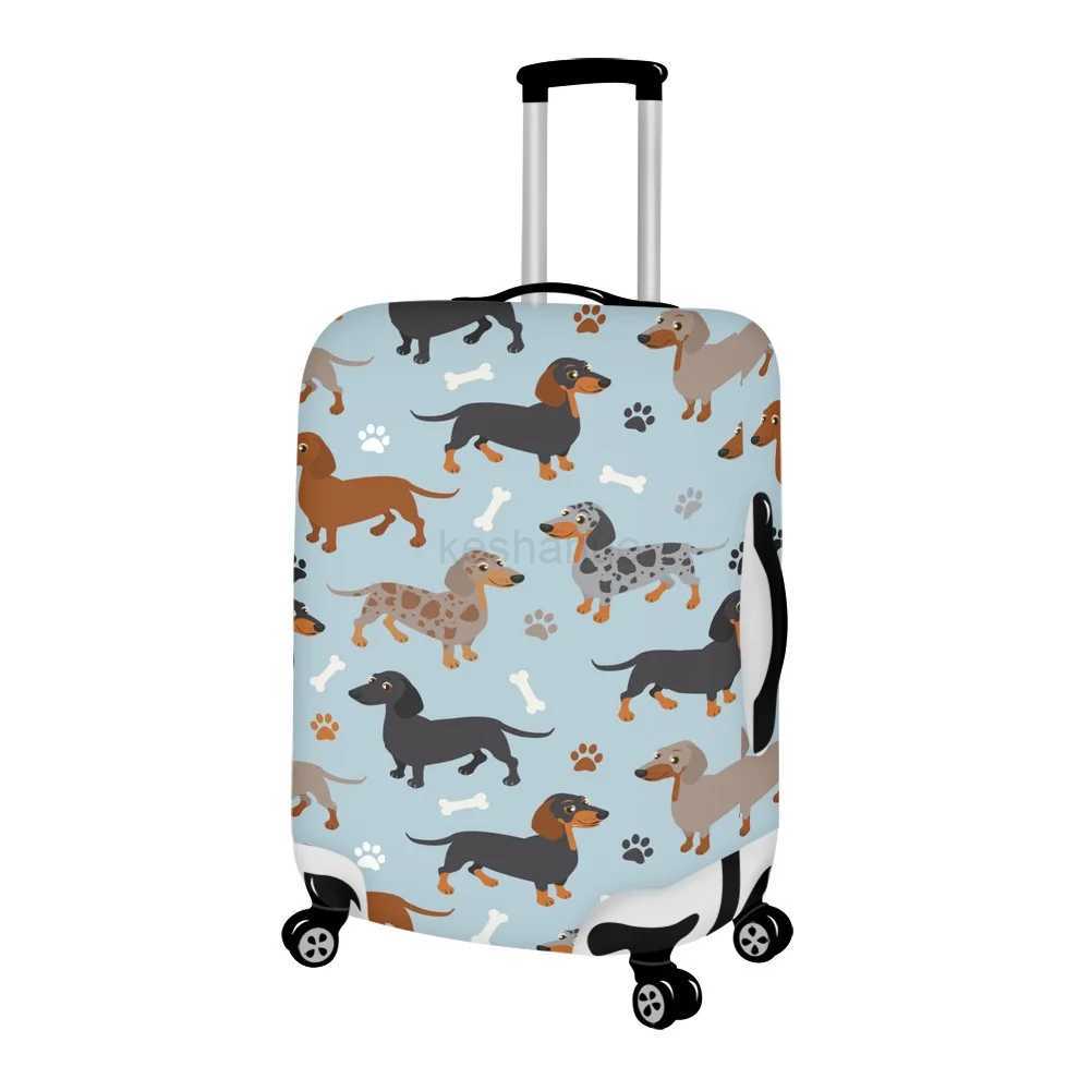 Washable Suitcase Cover Cute Dachshund Dog Travel Suitcase Protector Fits 18 to 32 Inch Luggage Zipper ClosureXJ240723