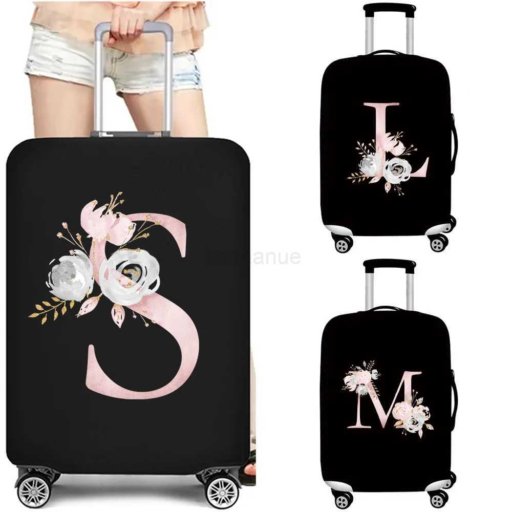 Thick Elastic Luggage Protective Cover Dust Cover Anti-Scratch Suitcase Covers Zipper Suit for 18-32 Inch Bag Pink Flower SeriesXJ240723