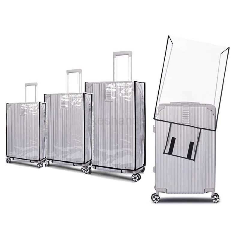 Travel Waterproof Suitcase Cover Transparent Luggage Cover PVC Thickening Size Portable Dustproof Protective CoverXJ240723