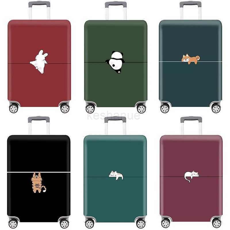 Thick Elastic Animal Prints Luggage Protective Cover Suit for 18-32 Inch Bag Suitcase Covers Trolley Cover Travel AccessoriesXJ240723