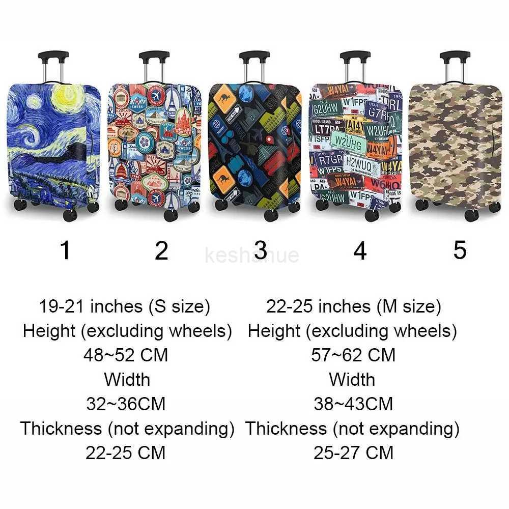 Multicolor Luggage Protective Cover Painting Pattern High Elasticity Trolley Suitcase Dust Sleeves Thickening DustproofXJ240723