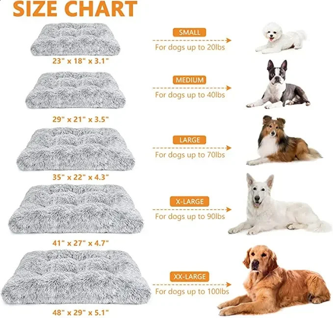Plush Dog Bed Mat Cat Beds for Small Medium Large Dogs Removable Cleaning Puppy Cushion Super Soft Claming Pet 240722