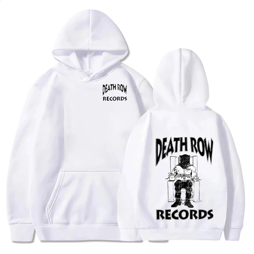Death Row Records Print Hoodies For Women Casual Long Sleeve Hooded Sweatshirts Hip Hop Haruku Hoodie Y2k Men Tops S-4Xl 240722