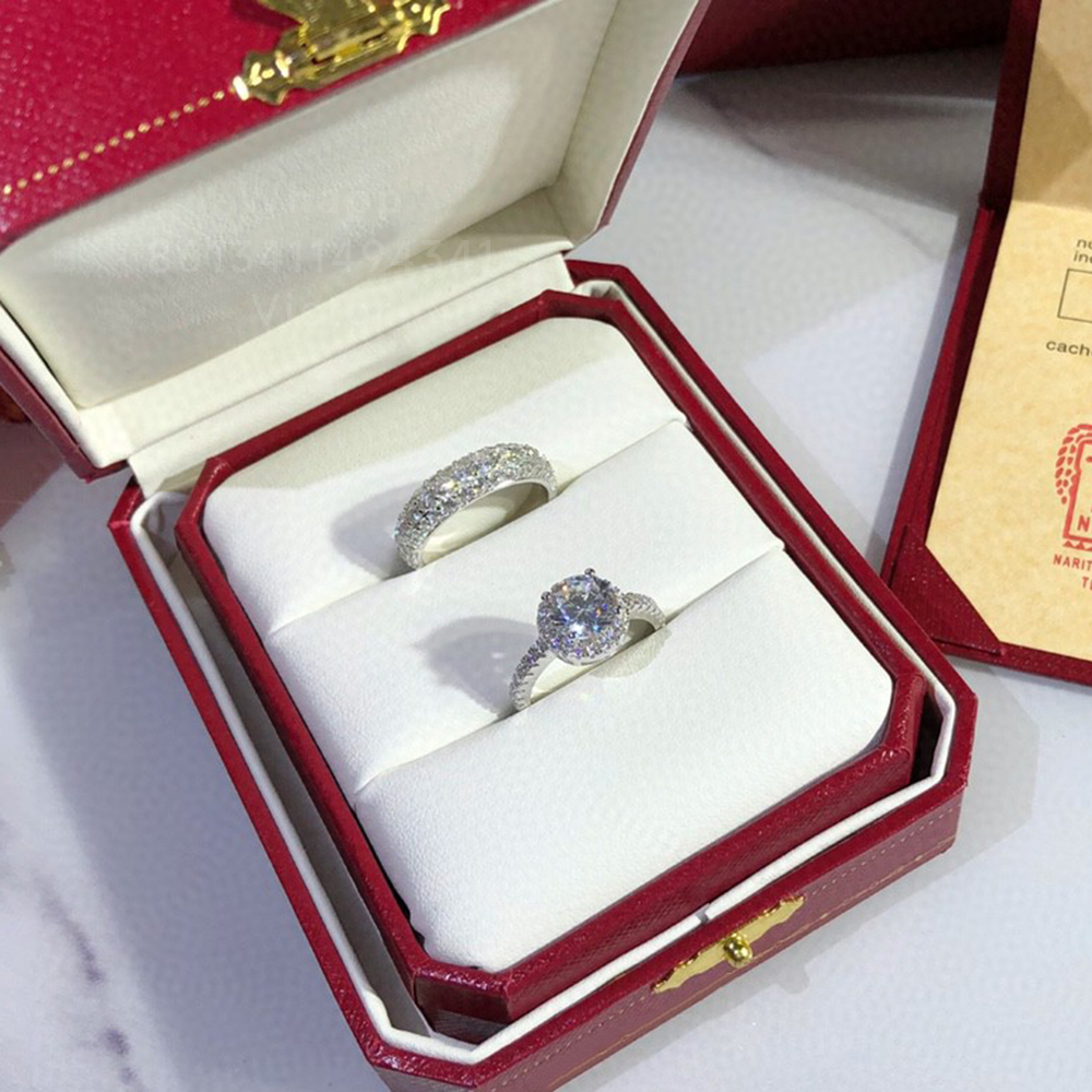 diamants legers ring silver for woman designer for man diamond fine silver Gold plated 18K T0P quality diamond luxury brand designer fashion gift for girlfriend 021