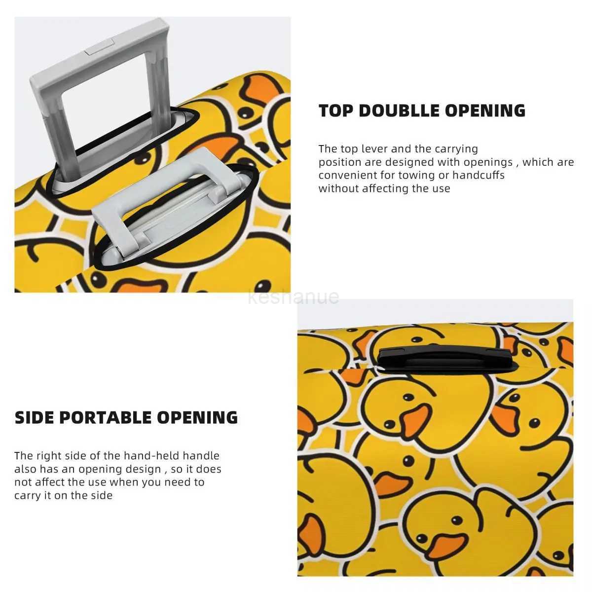 Little Duck Cartoon Suitcase Cover Vacation Animal Funny Practical Luggage Supplies Cruise Trip Protector ChristmasXJ240723