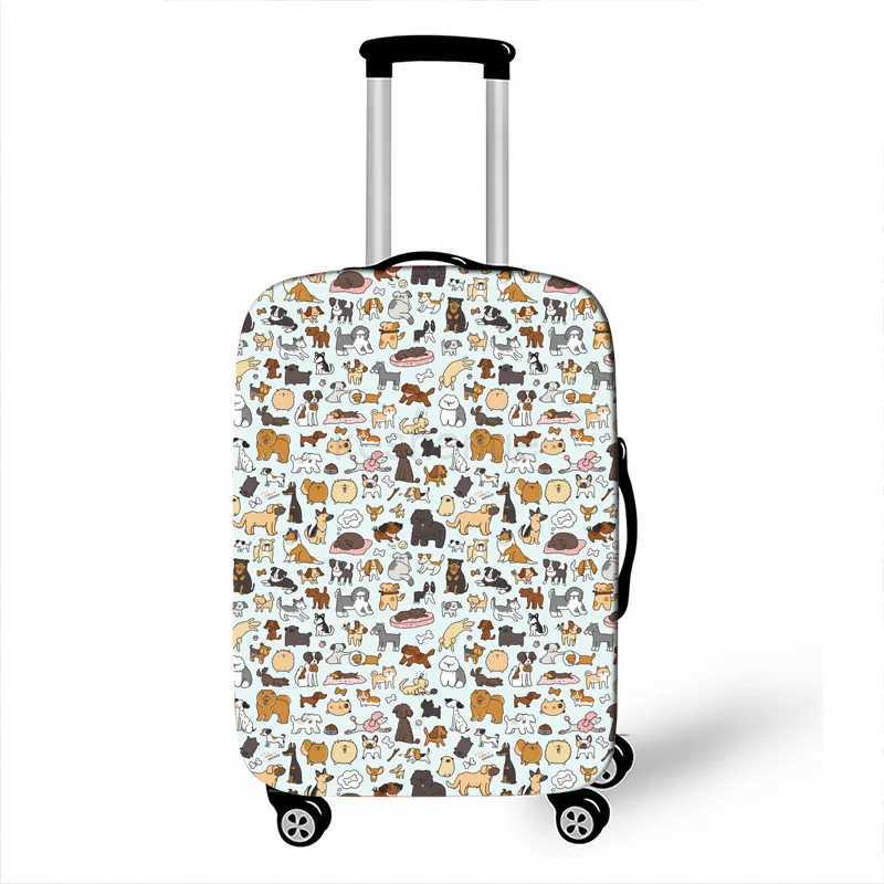 Cute Dog Yorkshire Terrier / French Bulldog Luggage Cover Women Suitcase Protective Covers Anti-dust Travel Trolley Case CoverXJ240723