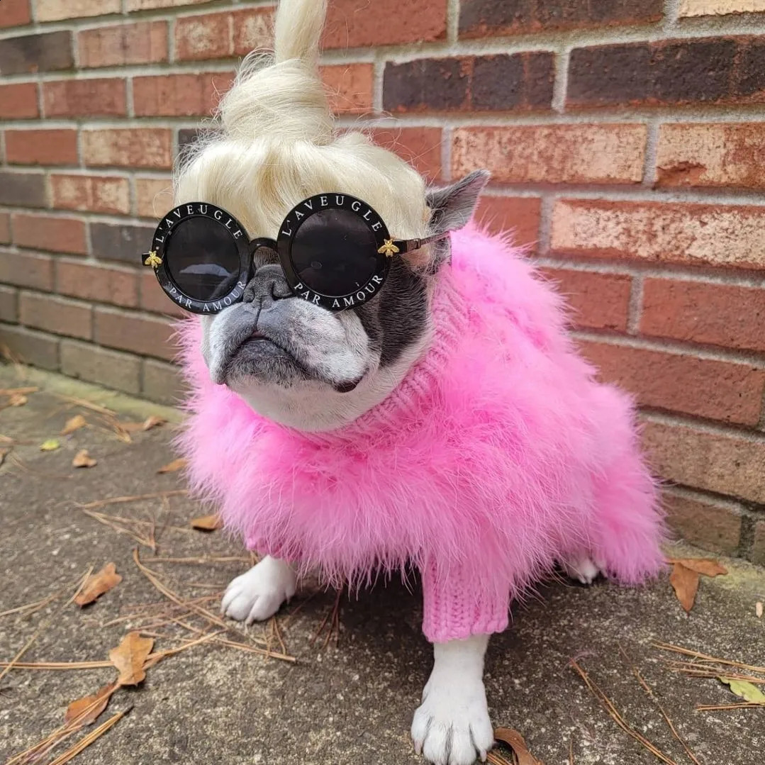 NONOR Fur Dog Coat Autumn and Winter Warmth French bulldog Pug Bichon Dog Sweater Pet Warm Core Yarn Pet Clothes 240904
