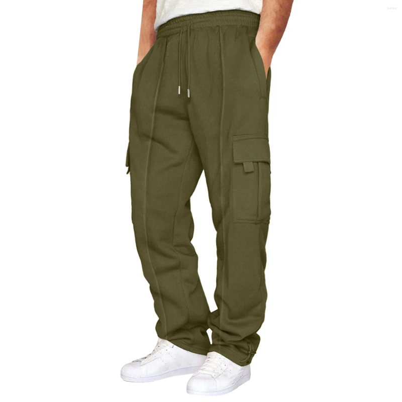 2025 S Fashion Designer Men S Pants Men Cargo Sweatpants Baggy Athletic Drawstring Elastic Waist Pant Heavyweight Trousers Pro Club With Pocket