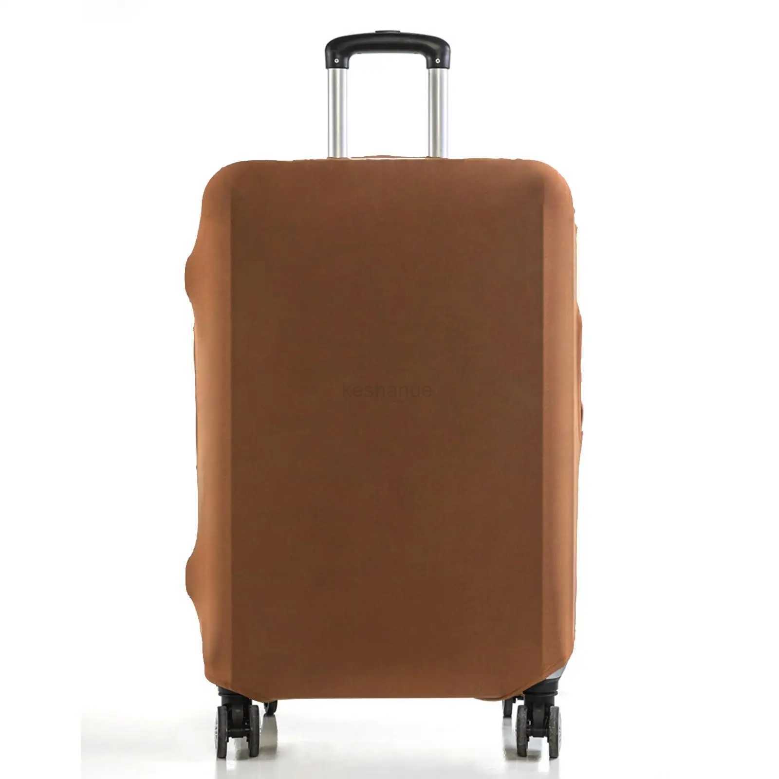 Luggage Cover Elastic Suitcase Cover Brown Sturdy Flexible and Soft WashableXJ240723