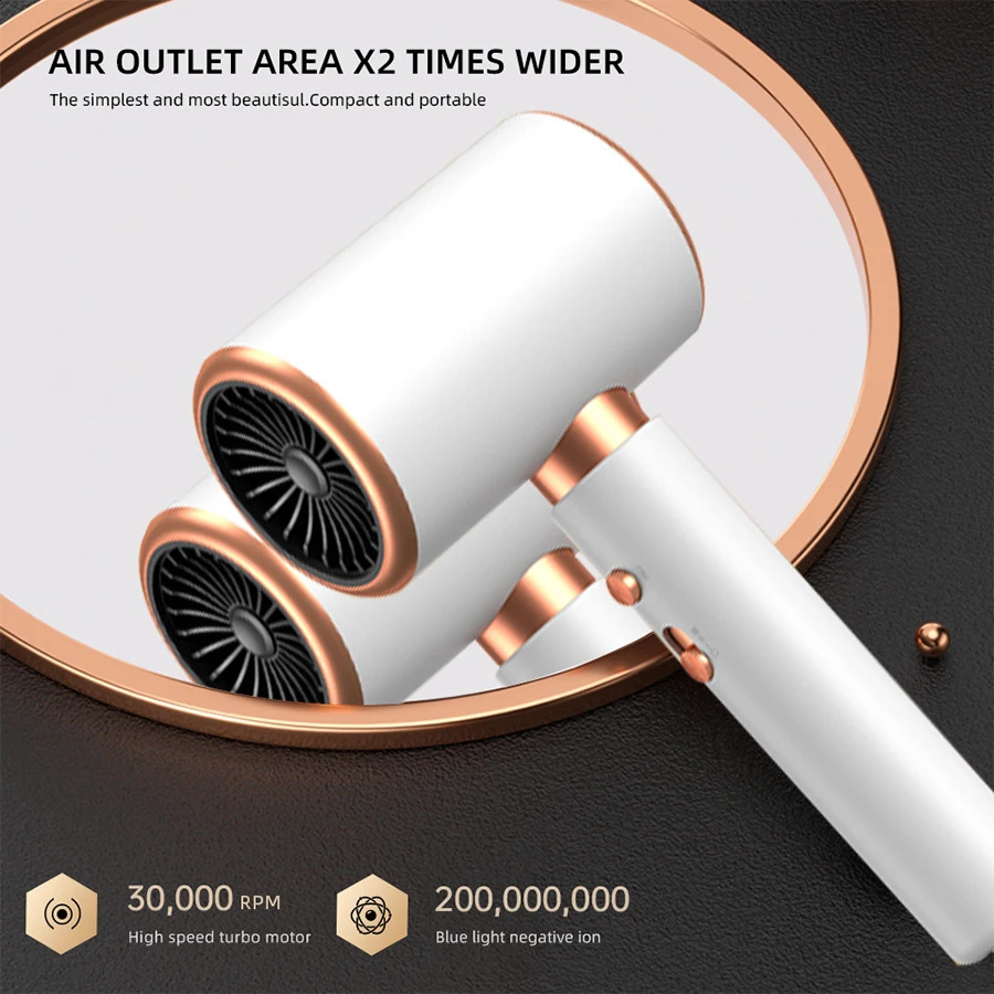 Ionic Hair Dryer High Speed Motor Blow Drier 2000W Hairdryer Negative Ion Hair Care Styler Professional Blow Dryer 240713