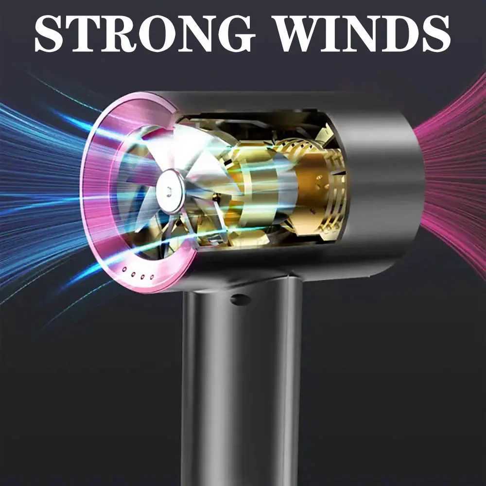 Super Cordless Hair Dryer Portable Hairdryer Wireless Blowers Hot and Cold Poerful Wind Travel Blow Dryer Drawing Board OutdoorM240723
