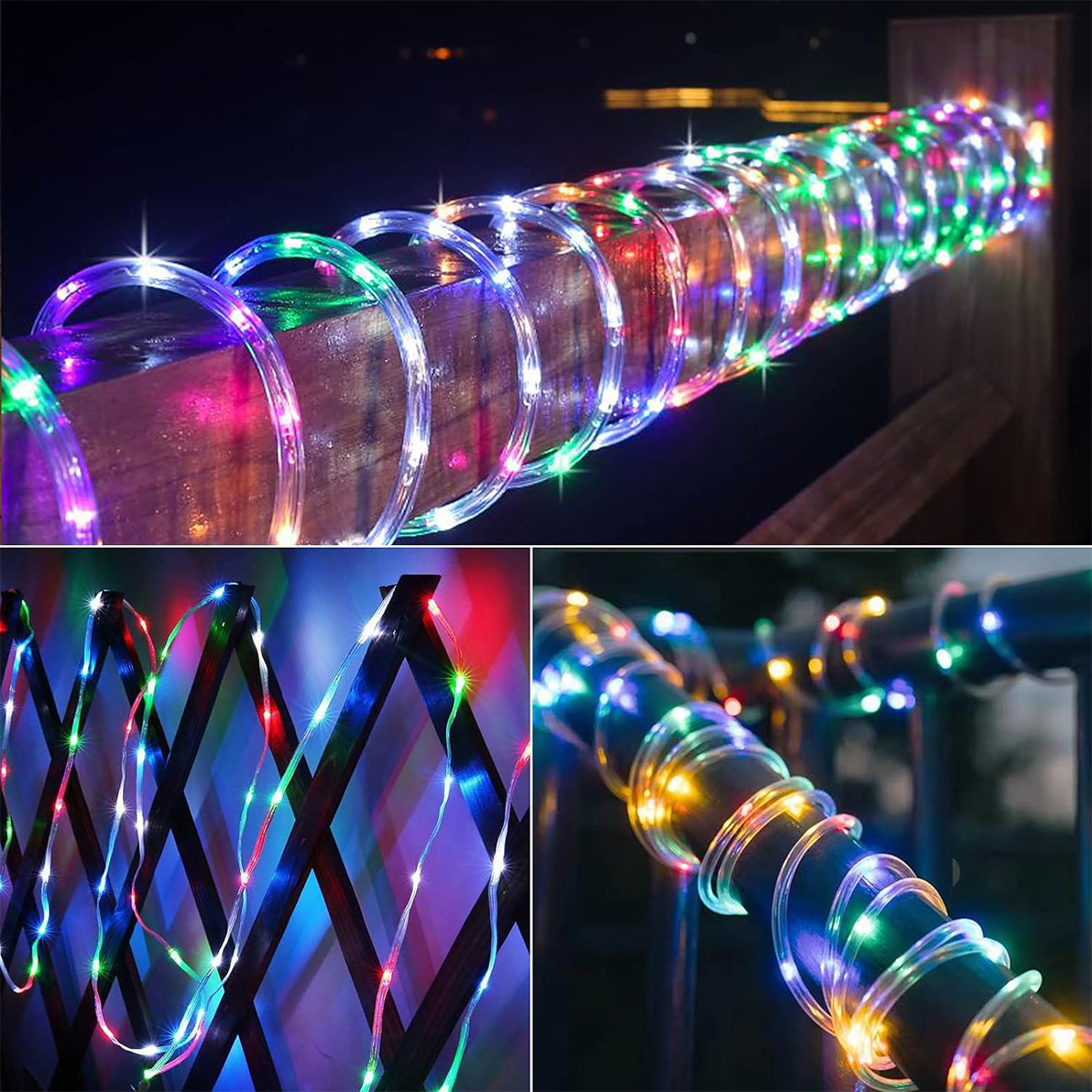 Solar Leather String Lights Outdoor Waterproof Remote Control Model Ambience Decoration Small Colorful String Lights