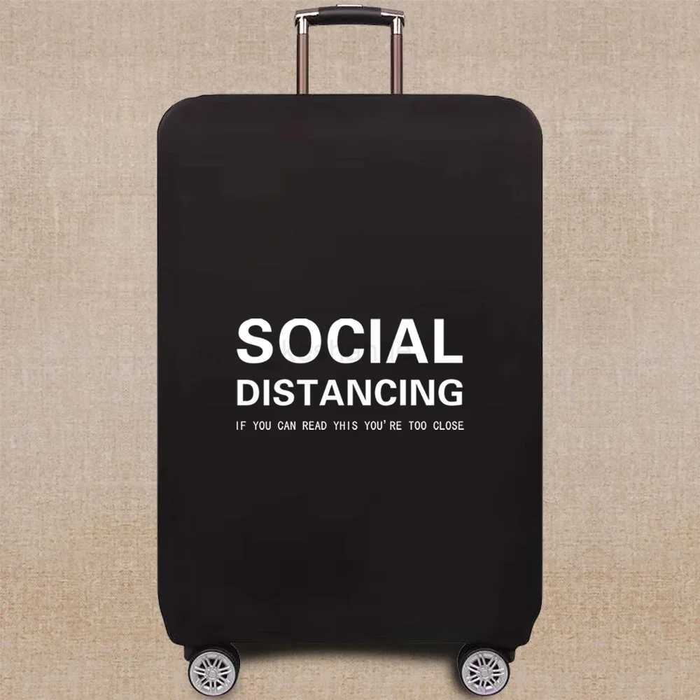 Travel Accessories Luggage Case Suitcase Dust Protective Cover 18-28 Inch Text Pattern Series Trolley Case Elastic CoverXJ240723