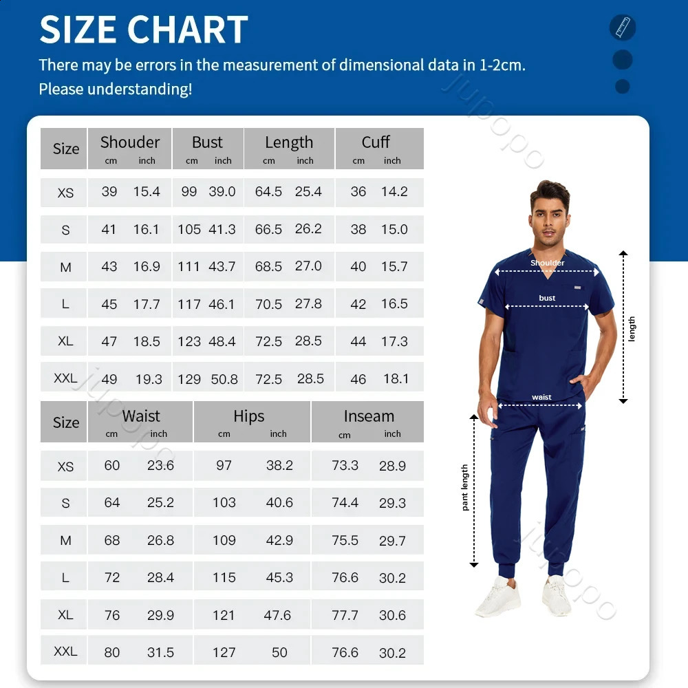 Multicolor Scrubs Uniform Short Sleeve TopsPants Nursing Uniform Women Pet Shop Doctor Scrub Surgery Workwear Scrub Set 250305