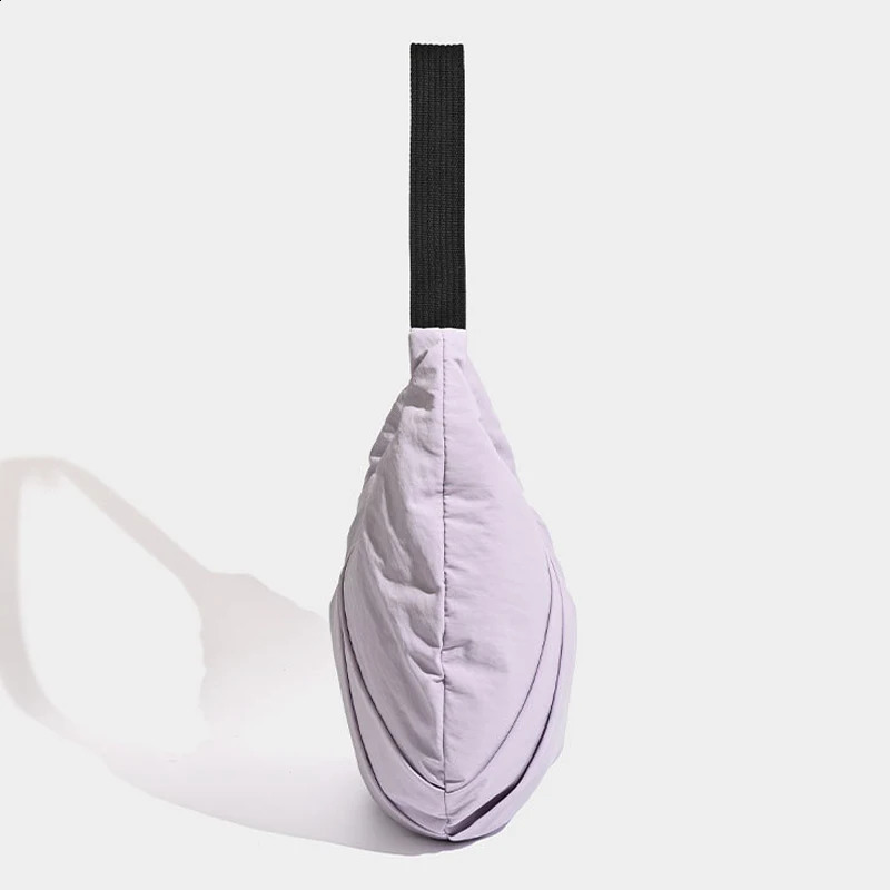 Nylon Half Moon Bag For Women Handbag Purse 2024 In Casual Large Capacity Yoga Sports Fitness Light Shoulder 240723