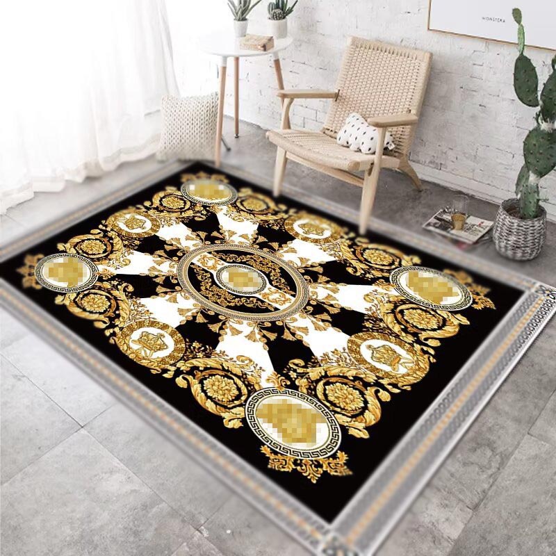 Designer Carpet Brand Corridor Carpet Crystal velvet simple living room carpet light luxury bedroom bedside whole non-slip water-absorbent wear-resistant