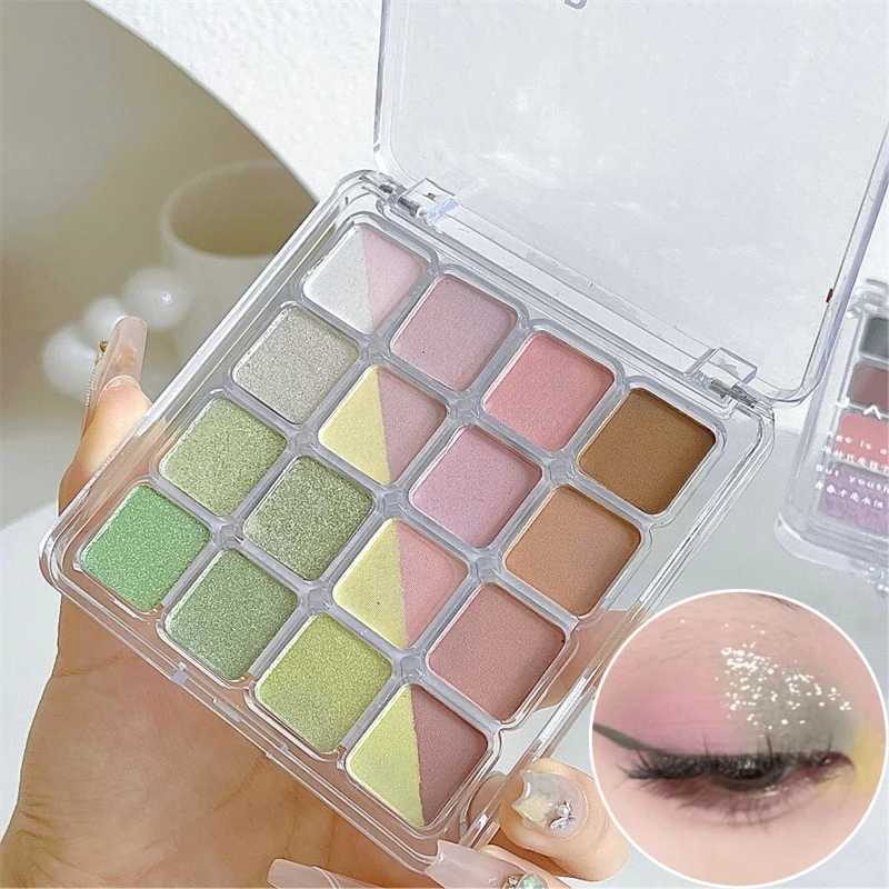 16 Color Mint Green eye shadow Palette Lovely Pink eye shadow Palette Lasting Flash eye shadow Korean Beauty MakeupW240730