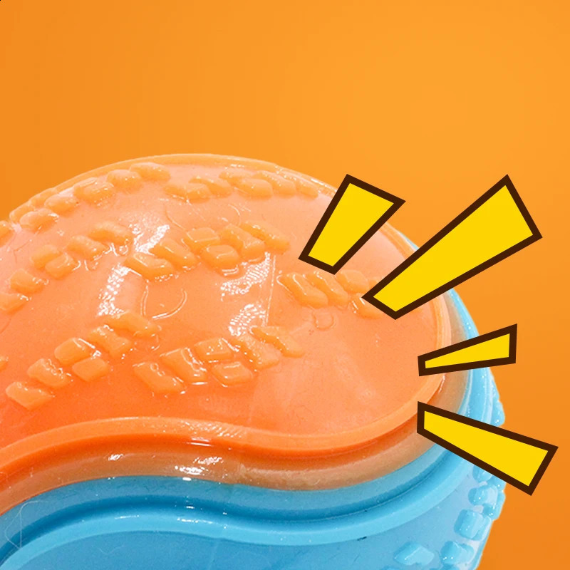 Dogs Interactive Toys Soft TPR Toys for Dog Pet Teeth Cleaning Bite Resistance Squeaky Dog Ball Toy 240722