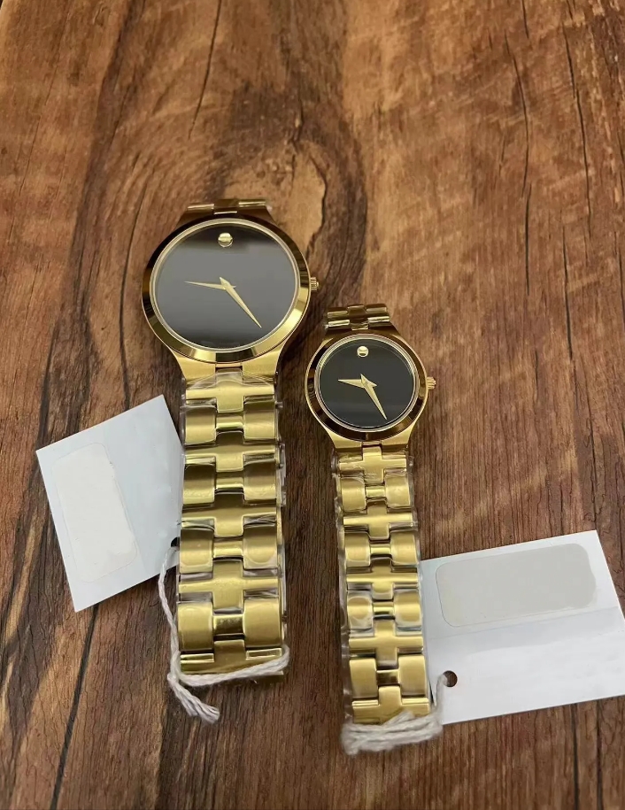 Wristwatches Men's Women's Watches Love's Watch Quartz Movement Stainless Steel Strap Fashion Waterproof Party Men38mm Women 28mm