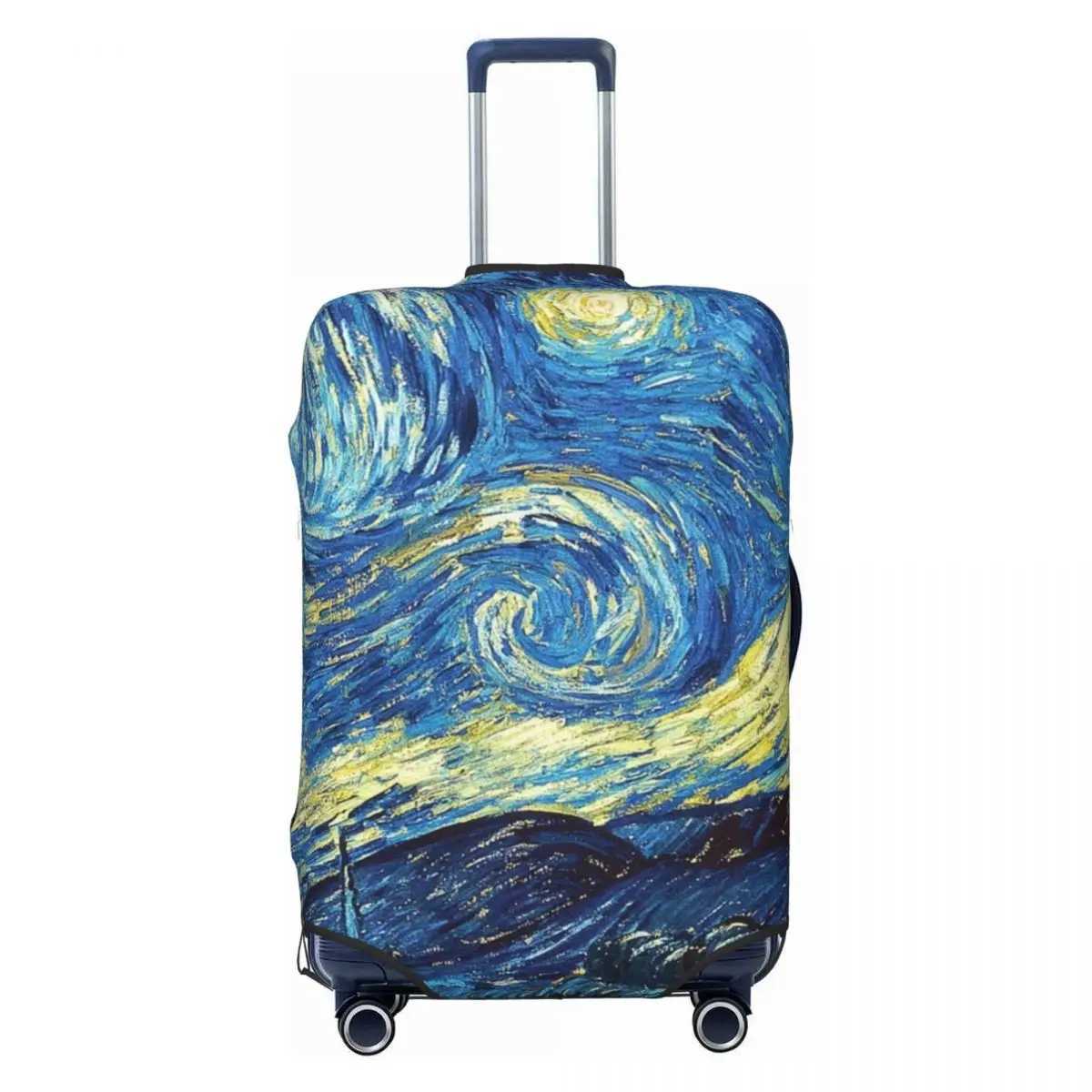 Van Gogh Starry Night Suitcase Cover Flight Starry Night Van Gogh Elastic Luggage Supplies Travel ProtectorXJ240723