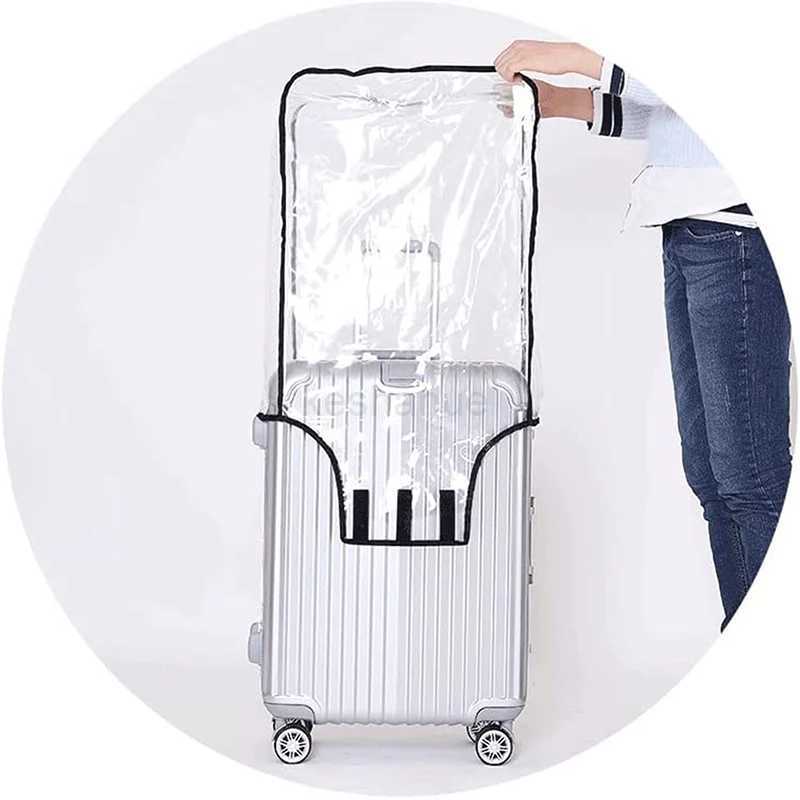 Transparent Clear Tavel Luggage Cove Waterproof Suitcase Cover Protector Foldable Dutoproof Luggage Cover PoteterXJ240723