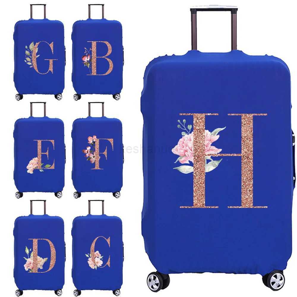 Luggage Elastic Protectives Cover Thicken Trolley Case Travel Accessories Covers Rose Gold Print for 18-32 Inch Suitcase CasesXJ240723