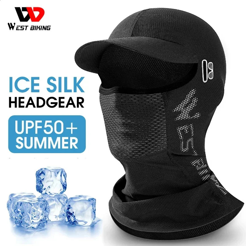 WEST BIKING With Brim Men Women Face Mask Summer Cool Fishing Cap Sun Protection Motorcycle Bicycle Cycling Balaclava Travel Hat 240723