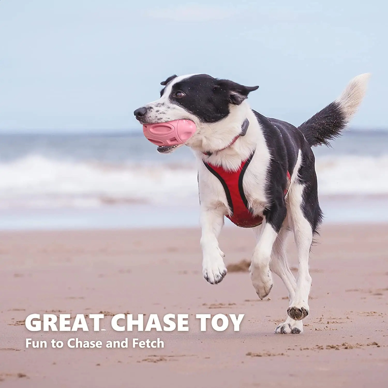 Squeaky Dog Toys for Aggressive Chewers Rubber Puppy Chew Ball Teeth grinding cleaning Durable Pet Toy for Medium Large Breed 240722