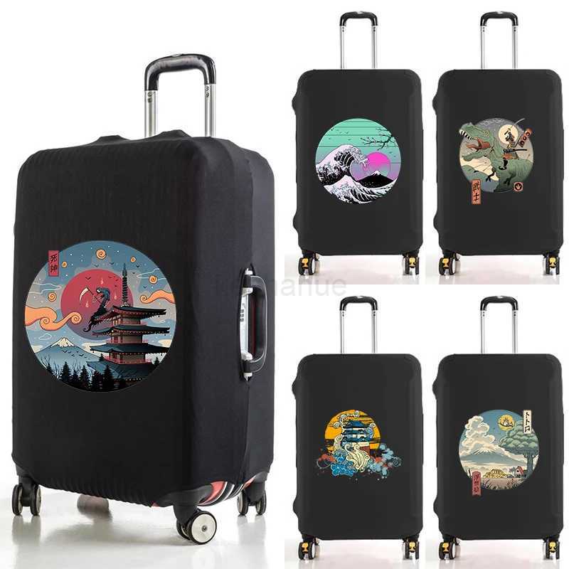 Fashion Ukiyo-e Luggage Protective Cover Dust-proof Luggage Cover Elastic Protective Cover Suitable for 18-32 Inch Travel SetXJ240723