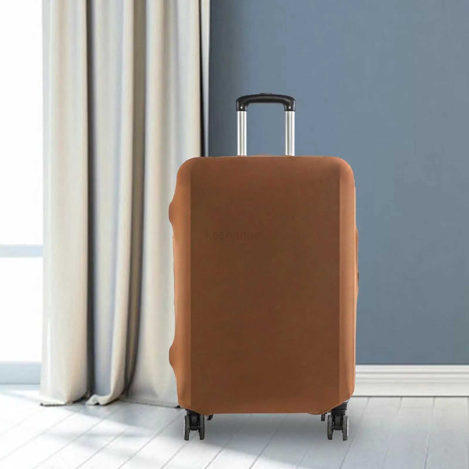 Luggage Cover Elastic Suitcase Cover Brown Sturdy Flexible and Soft WashableXJ240723