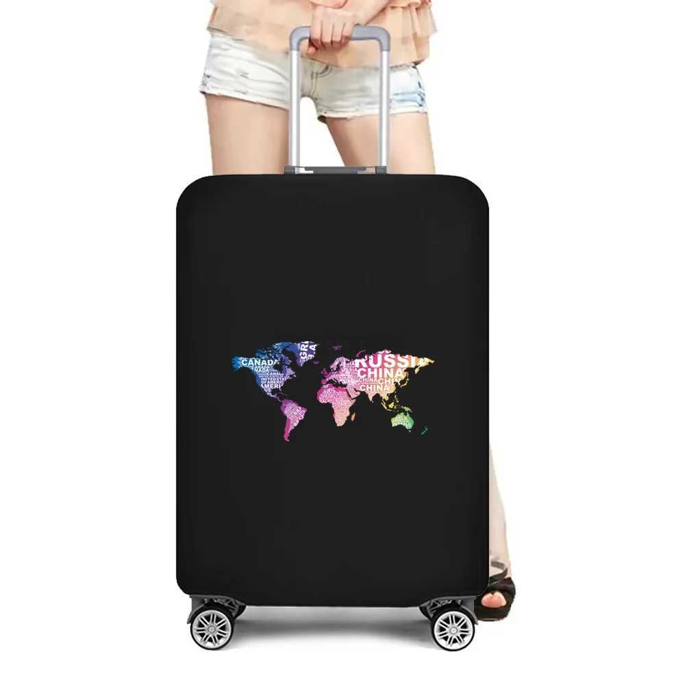 Luggage Cover Travel Print Suitcase Protector Baggage Dust Case Cover Suitable for 18-32 Elastic Suitcase Case Travel OrganizerXJ240723