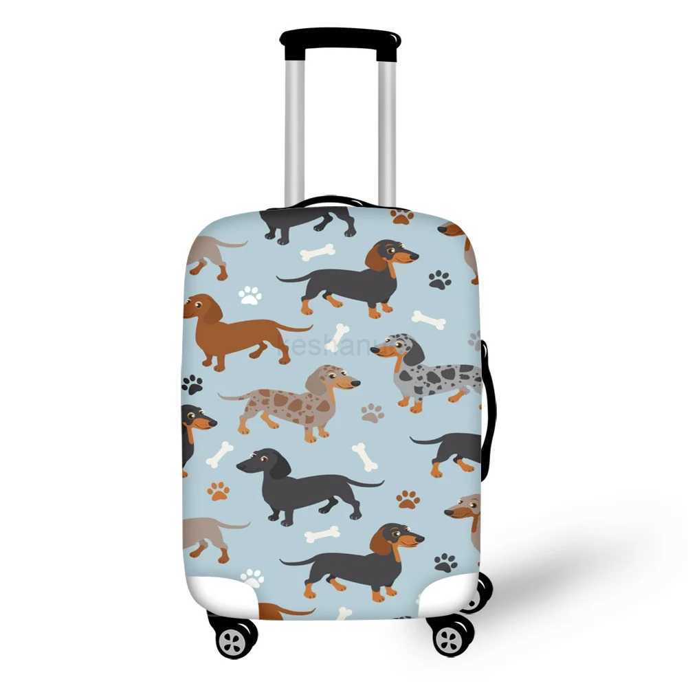 Washable Suitcase Cover Cute Dachshund Dog Travel Suitcase Protector Fits 18 to 32 Inch Luggage Zipper ClosureXJ240723